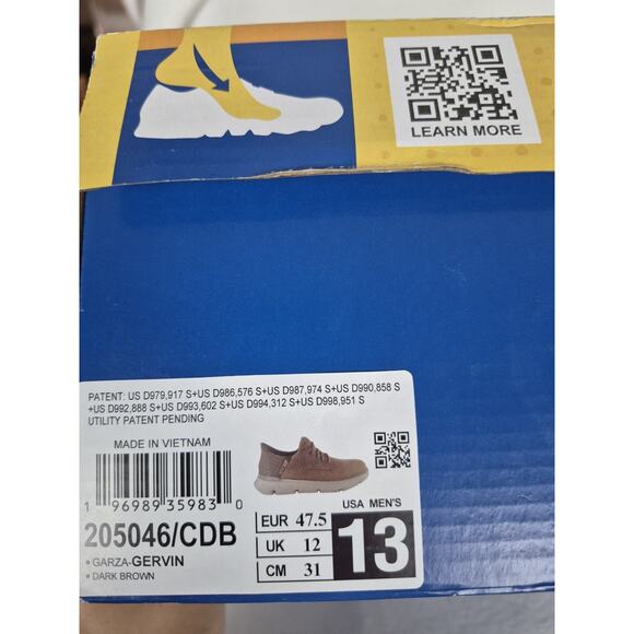 Skechers Men's Slip-Ins Size 13 Dark Brown Garza-Gervin Gogamat Arch Memory Foam - Picture 12 of 12